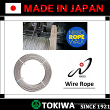 High quality steel & stainless steel wire rope from NIKKOSEIKO, with excellent abrasion resistance (wire rope sling price)